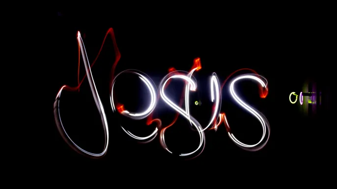 Light Painting, Jesus (Foto: David Jufer) Light Painting, Jesus (Foto: David Jufer)